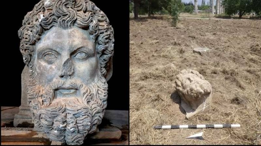 Aphrodisias'ta Zeus'a ait mermer baş bulundu